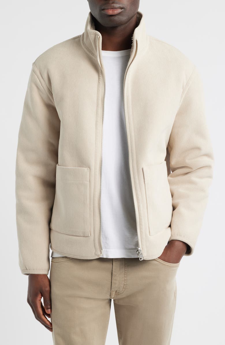 Wax London Killick Reversible Corduroy & Faux Shearling Jacket, Main, color, Natural