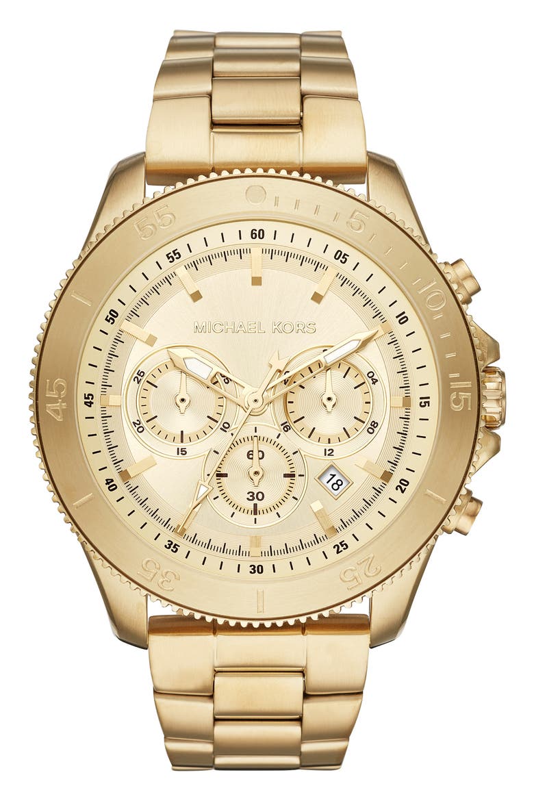 Theroux Bracelet Watch, 45mm, Main, color, GOLD