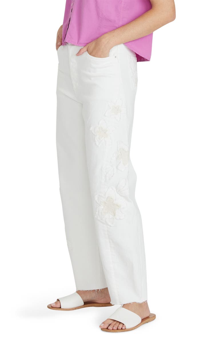 Driftwood Parker x Petunia Patchwork High Waist Wide Leg Jeans, Alternate, color, White