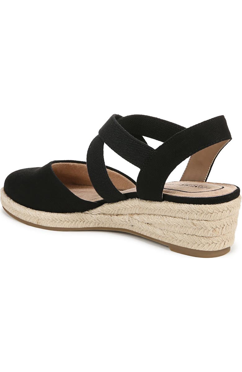 LifeStride Kimball Slingback Espadrille Platform Wedge, Alternate, color, Black