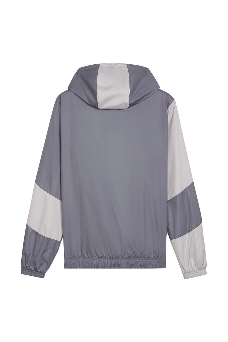 Men's Puma Gray AC Milan 2023/24 Pre-Match Full-Zip Hoodie Jacket, Alternate, color, Gray