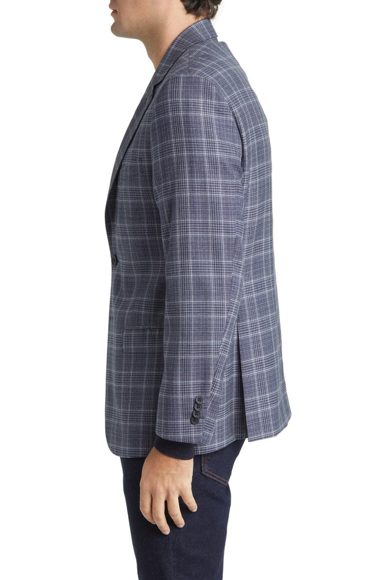 DANIEL HECHTER Plaid Wool Blazer, Alternate, color, Silver