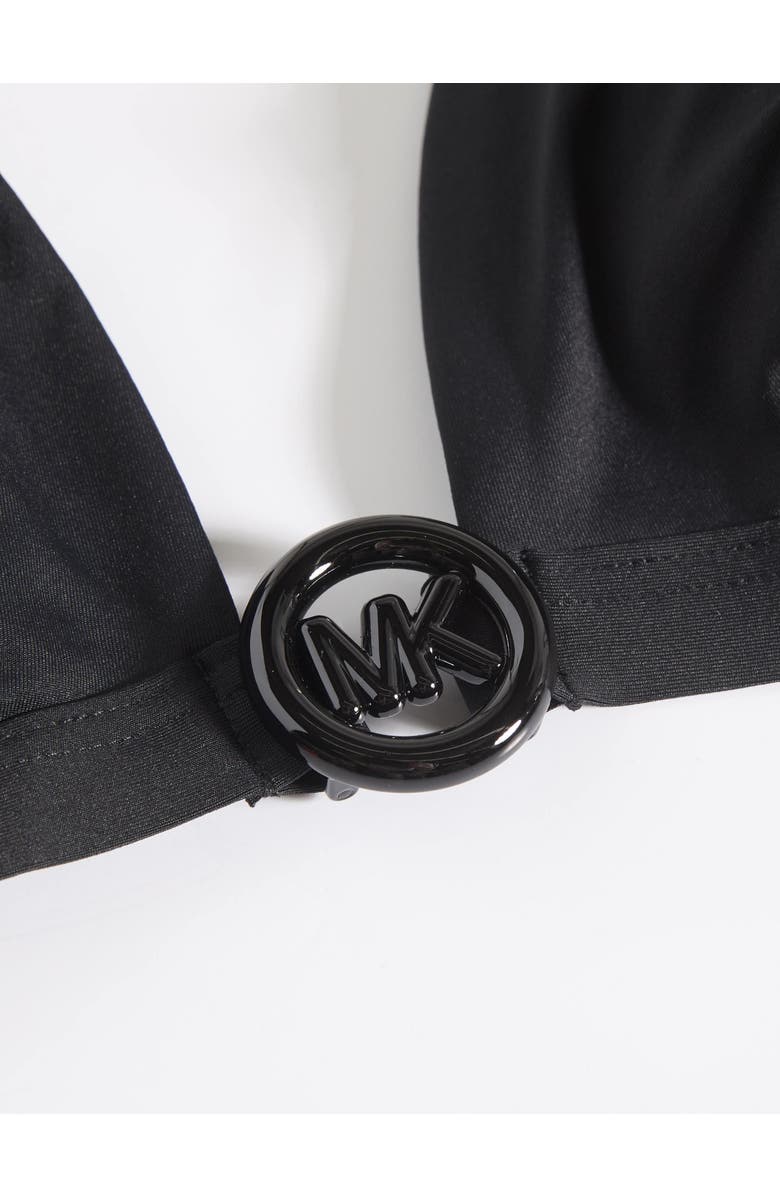 MICHAEL Michael Kors Bubble Logo Bra Top, Alternate, color, Black