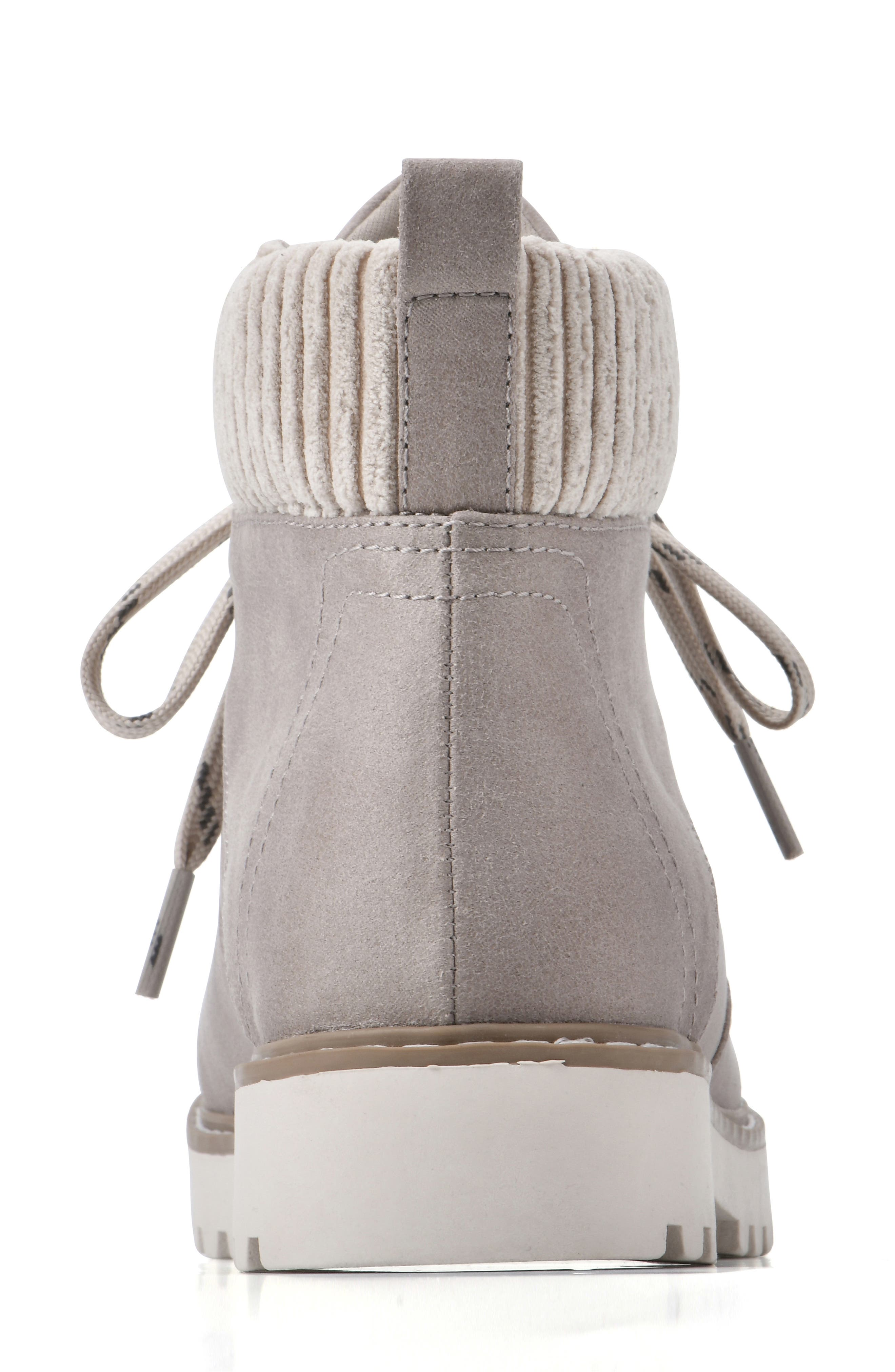 CLIFFS BY WHITE MOUNTAIN Connie Lace-up Lug Sole Boot, Alternate, color, Ice/ Fabric