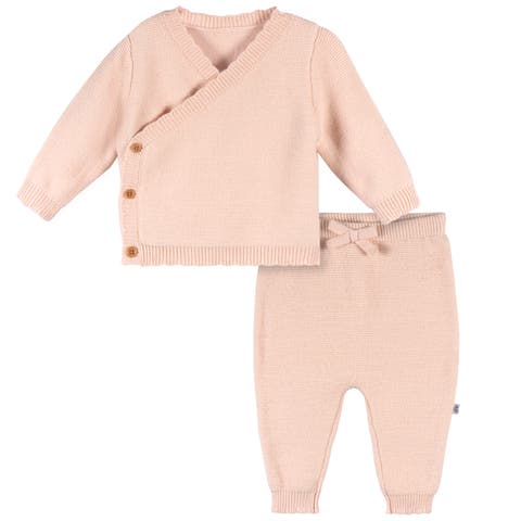 Pink Scalloped Sweater Knit 2-Piece Set (Baby)