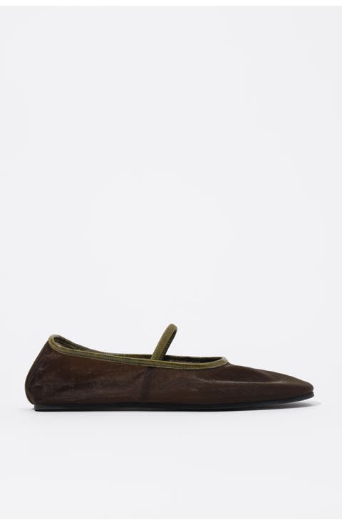 Mesh Ballerina Flats