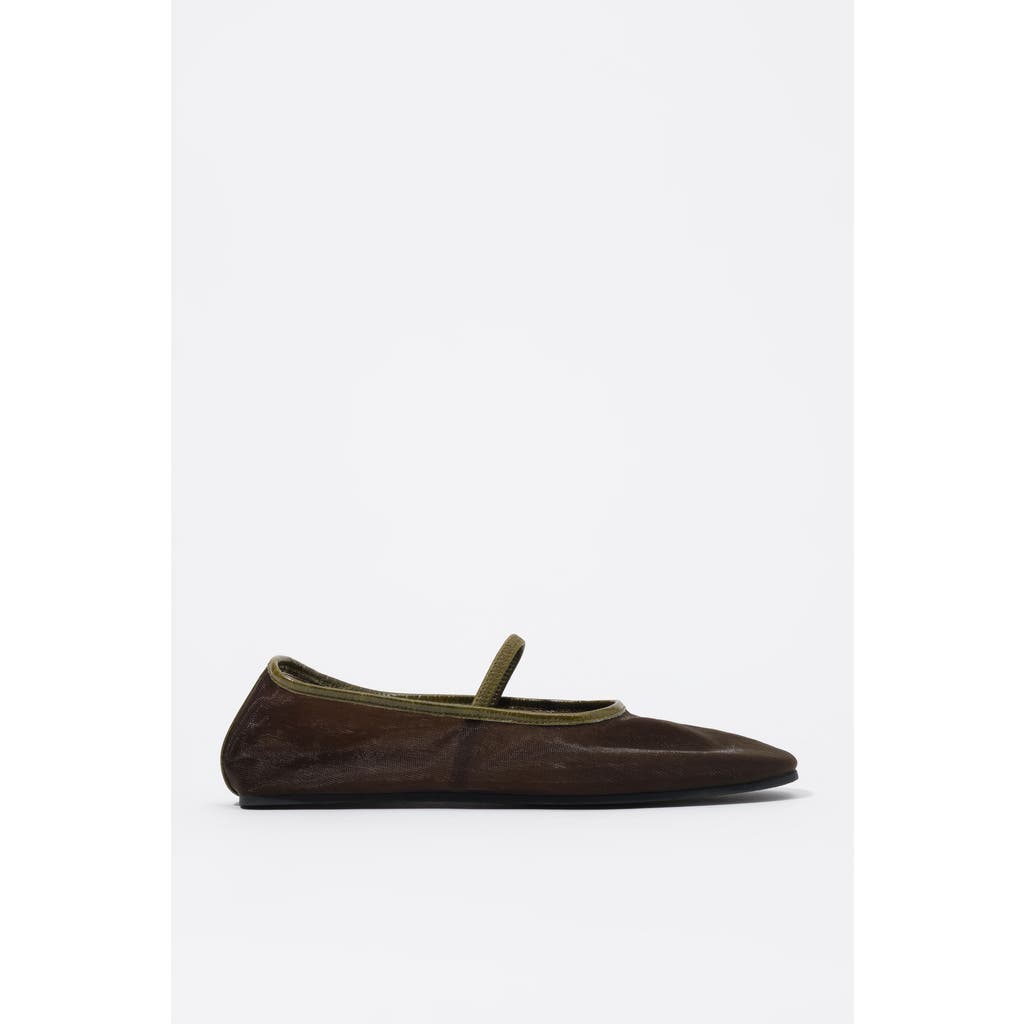 Bimba Y Lola Mesh Ballerina Flats In Dark Green
