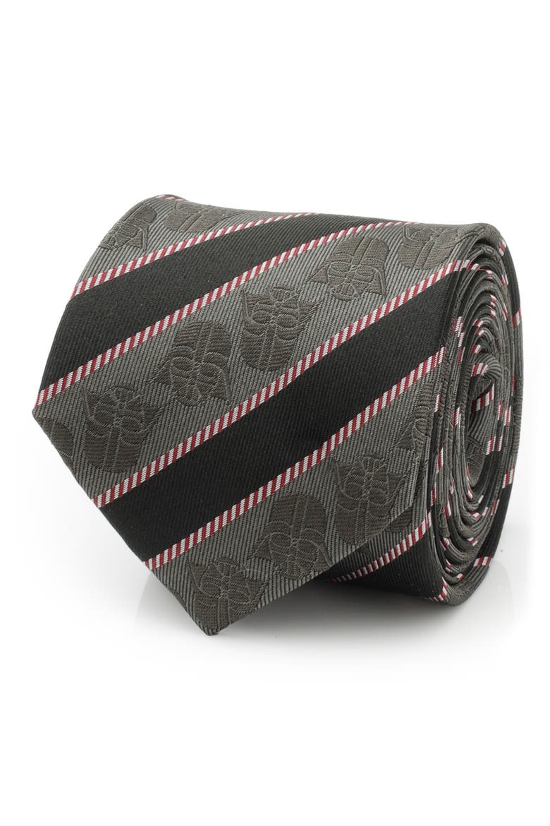 Vader Stripe Silk Blend Tie, Alternate, color, BLACK