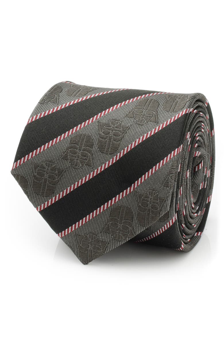 Cufflinks, Inc. Vader Stripe Silk Blend Tie, Alternate, color, Black