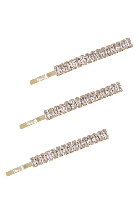 3-Pack Crystal Bobby Pins