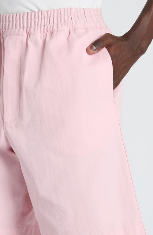Bottega Veneta Elastic Waist Twill Bermuda Shorts In Pink