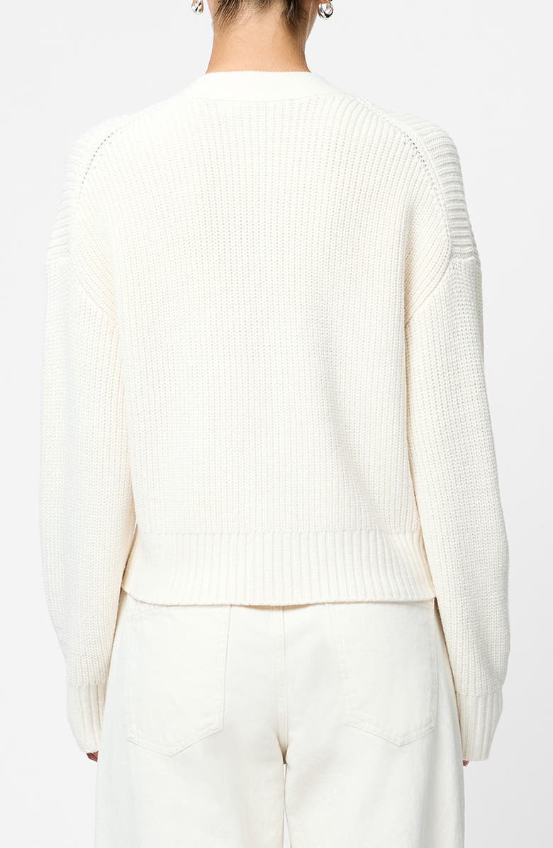 French Connection Bow Embellished Cardigan, Alternate, color, Porcelain Cream