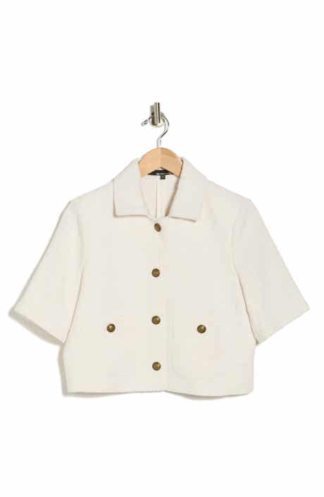 Amanda & Chelsea Short Sleeve Tweed Jacket