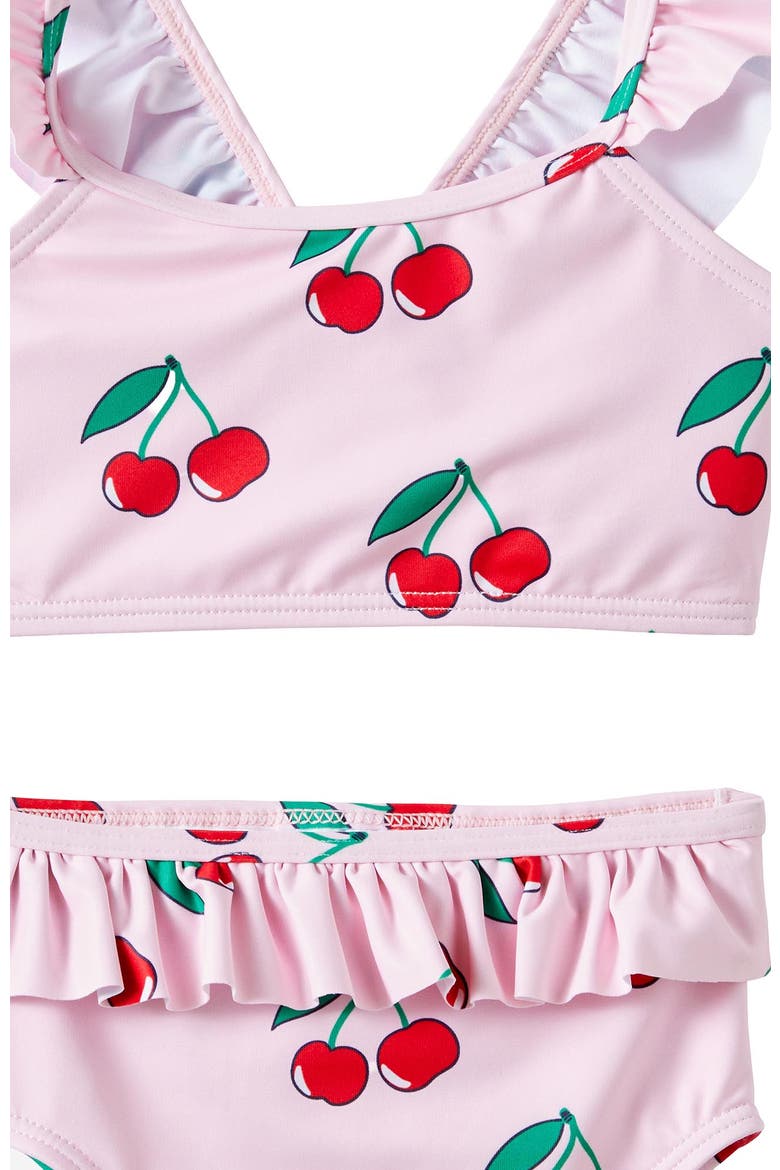 Lottie Two Piece Swim Set, Alternate, color, Tea Party Pink Cherries