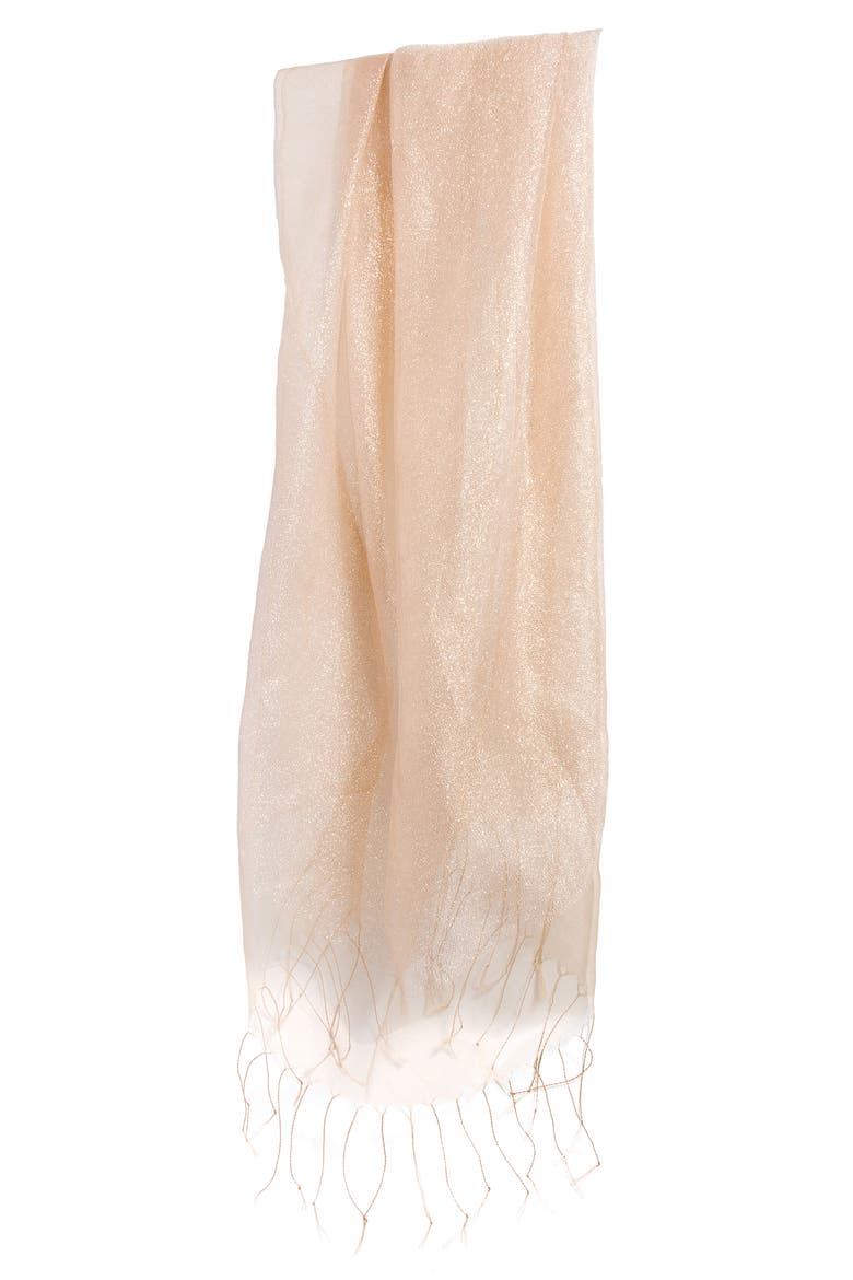Glitz & Glam Silk Scarf, Alternate, color, GOLD