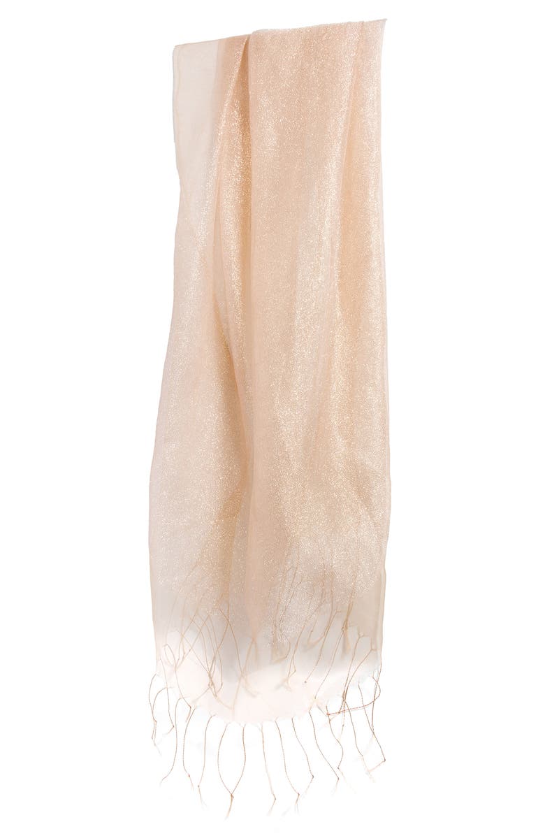 SAACHI Glitz & Glam Silk Scarf, Alternate, color, Gold