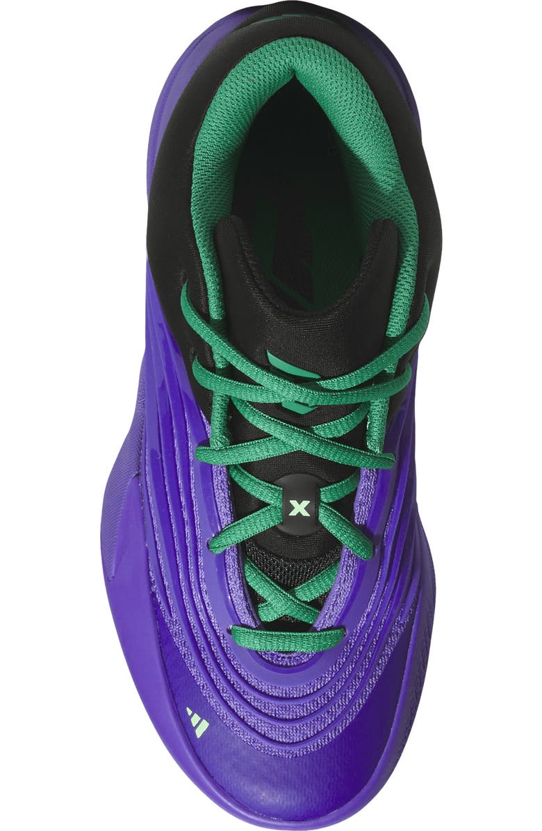 adidas Kids' Dame X Basketball Shoe, Alternate, color, Purple Rush/Black/Court Green