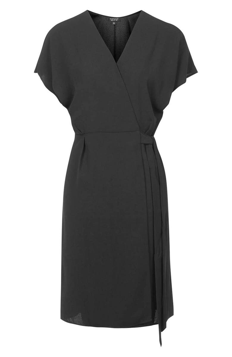 Topshop Crepe Wrap Dress, Alternate, color,