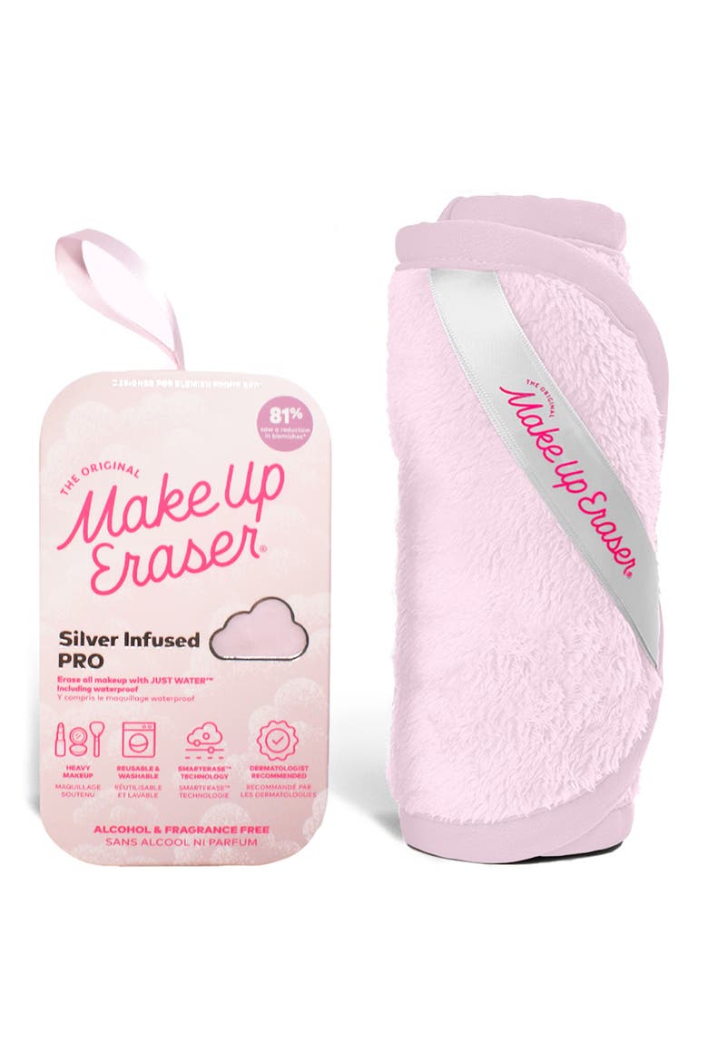 Silver Infused PRO Reusable MakeUp Eraser Cloth, Main, color, SILVER INFUSED