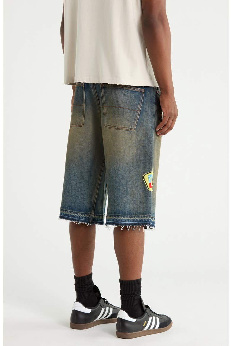 Venice Distressed Denim Shorts, Alternate, color, DARK INDIGO