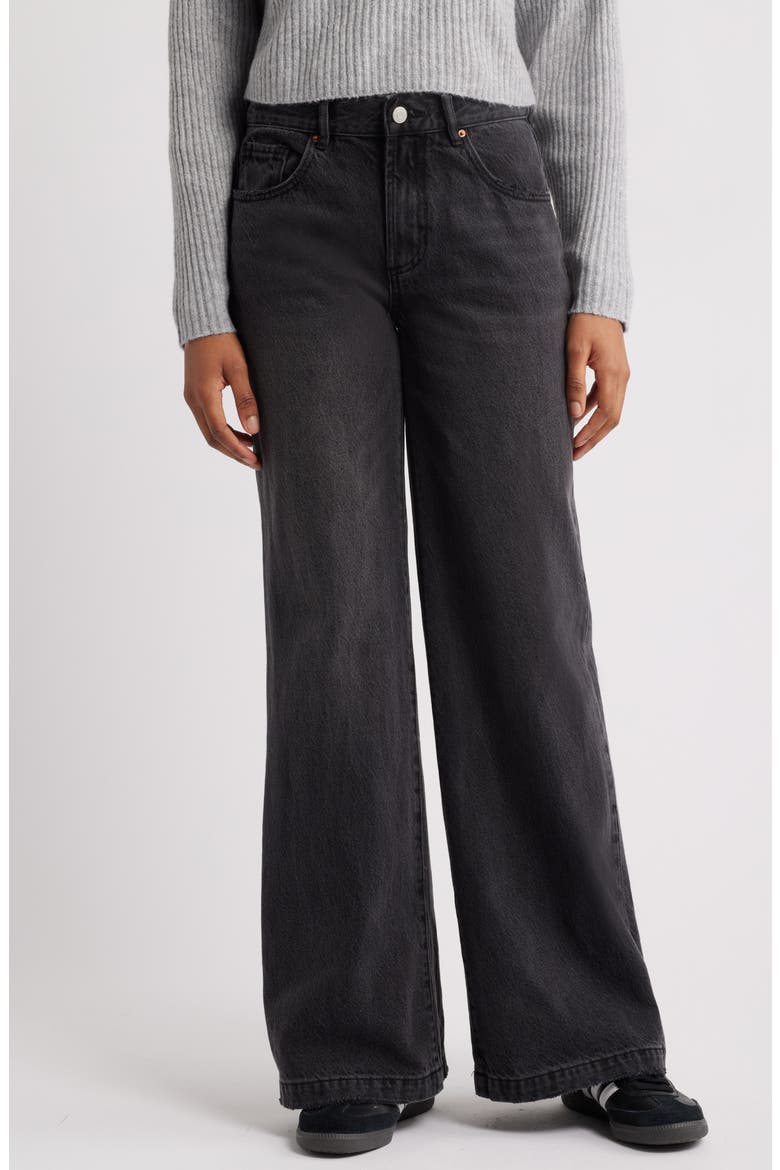 Aria Baggy Wide Leg Jeans, Main, color, BLACK WASH