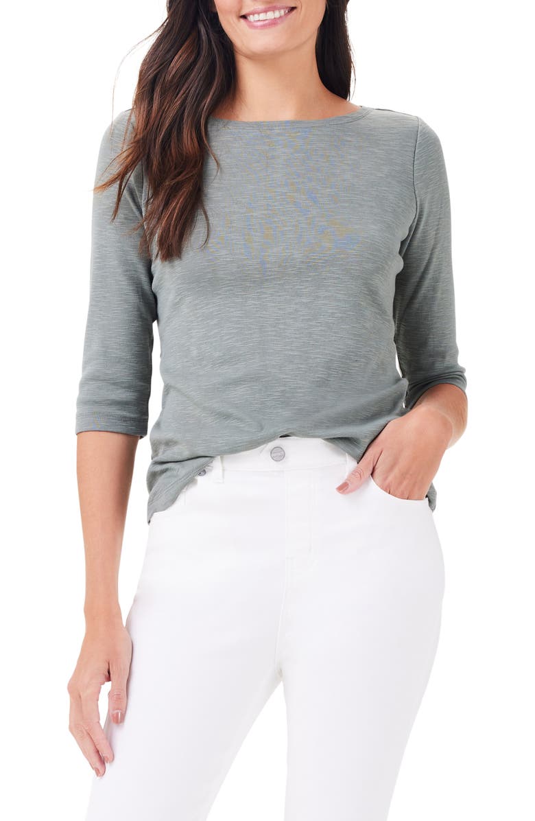 NZT by NIC+ZOE Boat Neck T-Shirt, Main, color, 