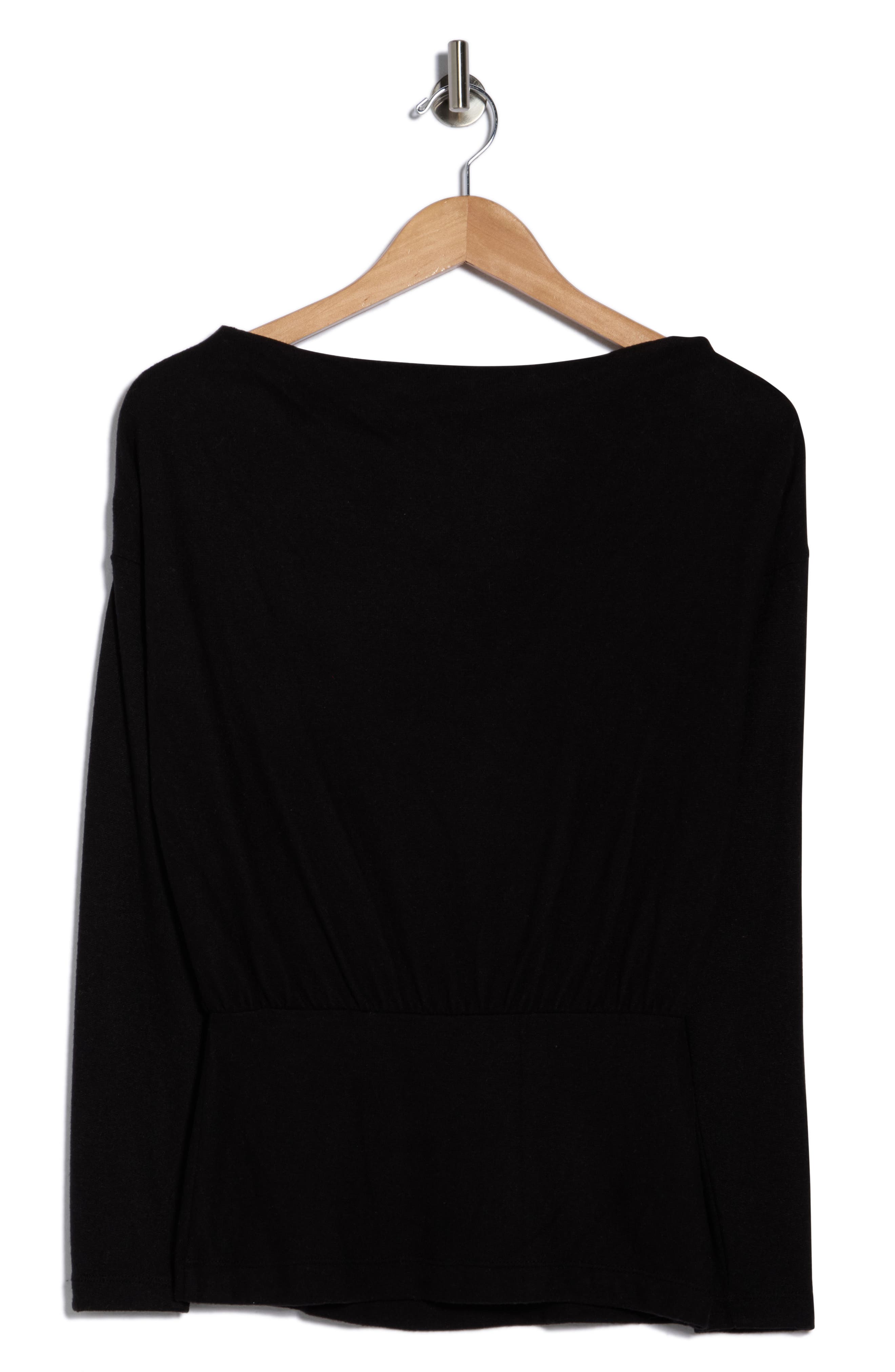 Renee C Long Sleeve Banded Hem Knit Top