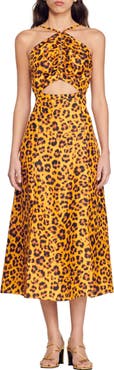 SANDRO Kalinda Cutout Halter Neck Dress