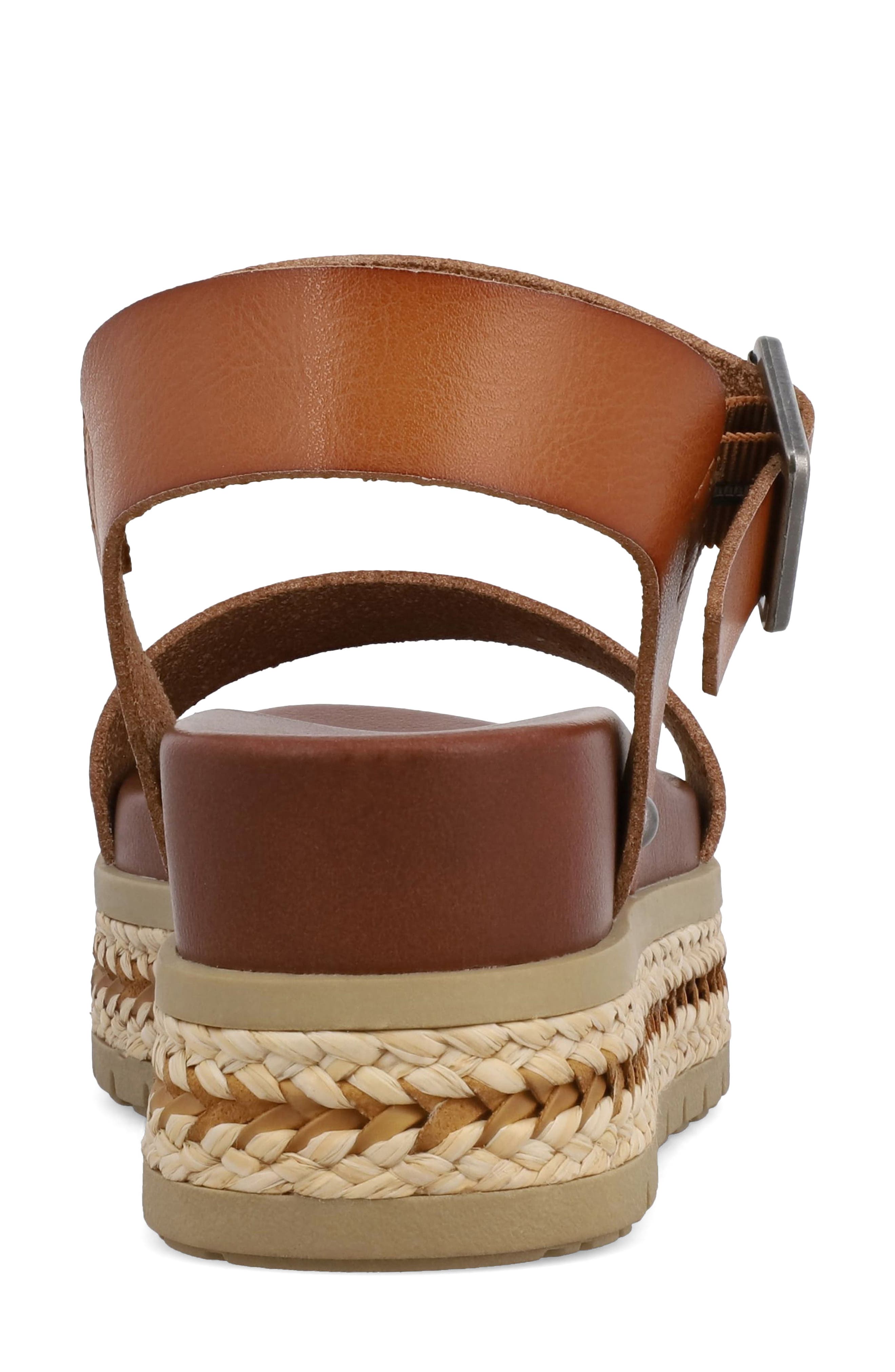 Kiera Ankle Strap Platform Wedge Sandal, Alternate, color, TAN