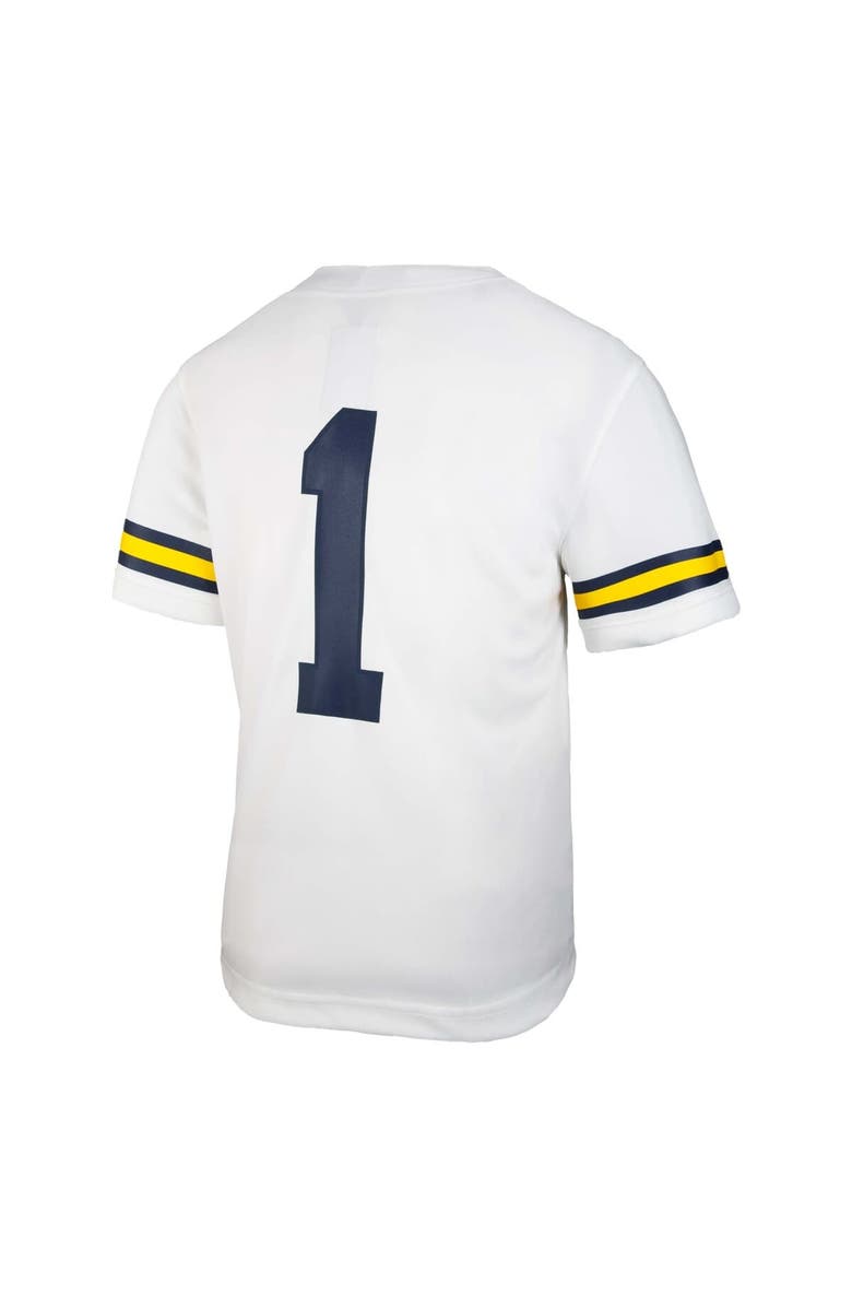 Jordan Brand Youth Jordan Brand #1 White Michigan Wolverines  Untouchable Replica Game Jersey, Alternate, color, White