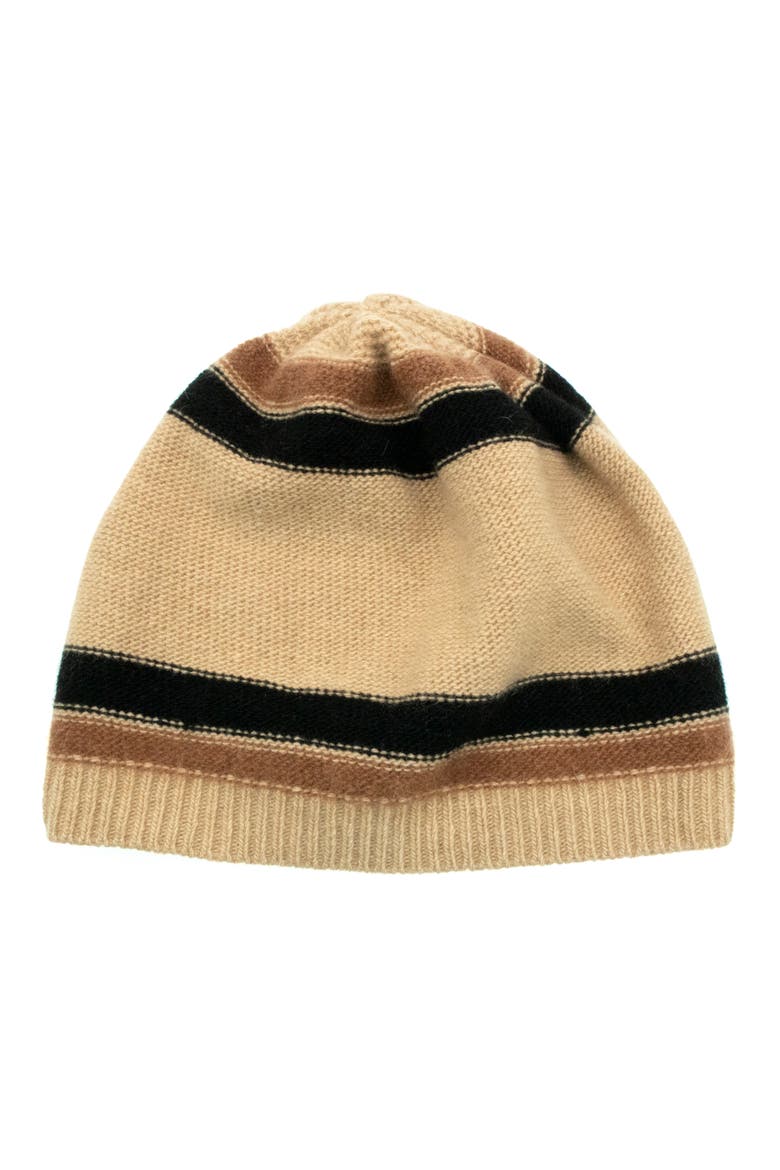 Cashmere Beanie, Main, color, BROWN COMBO
