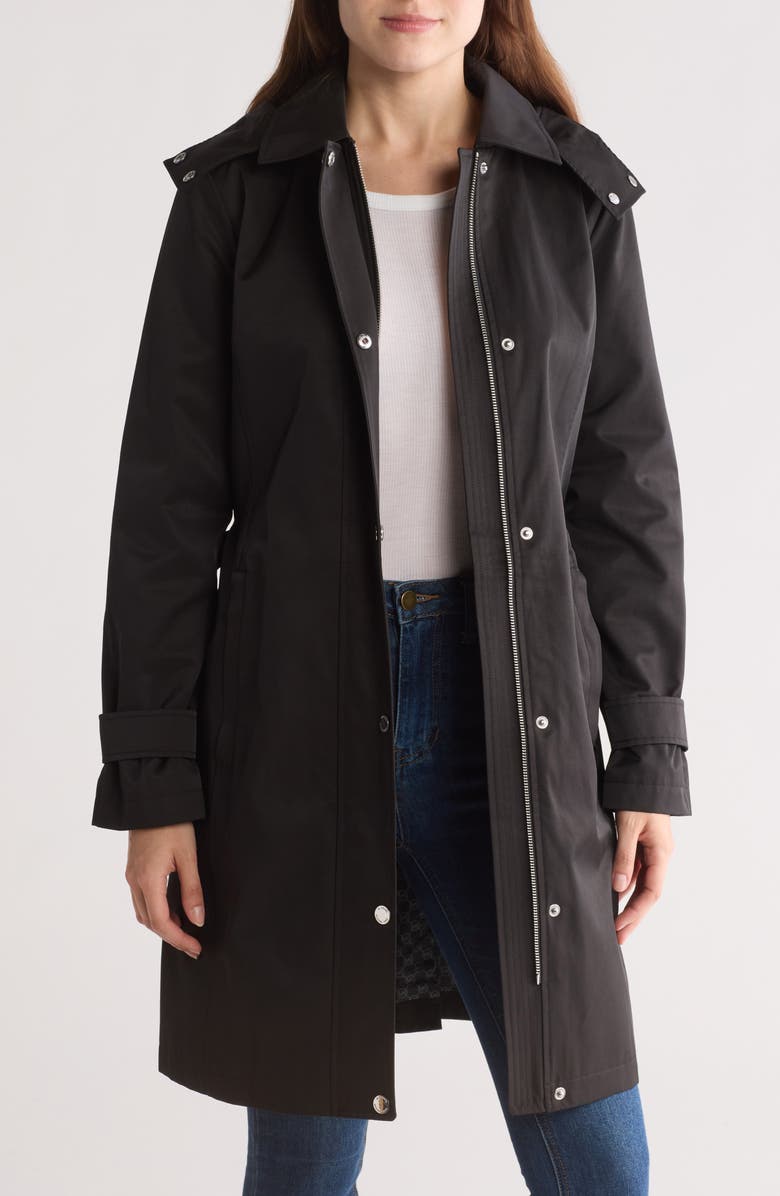 Michael Kors Logo Belted Trench Coat, Alternate, color,