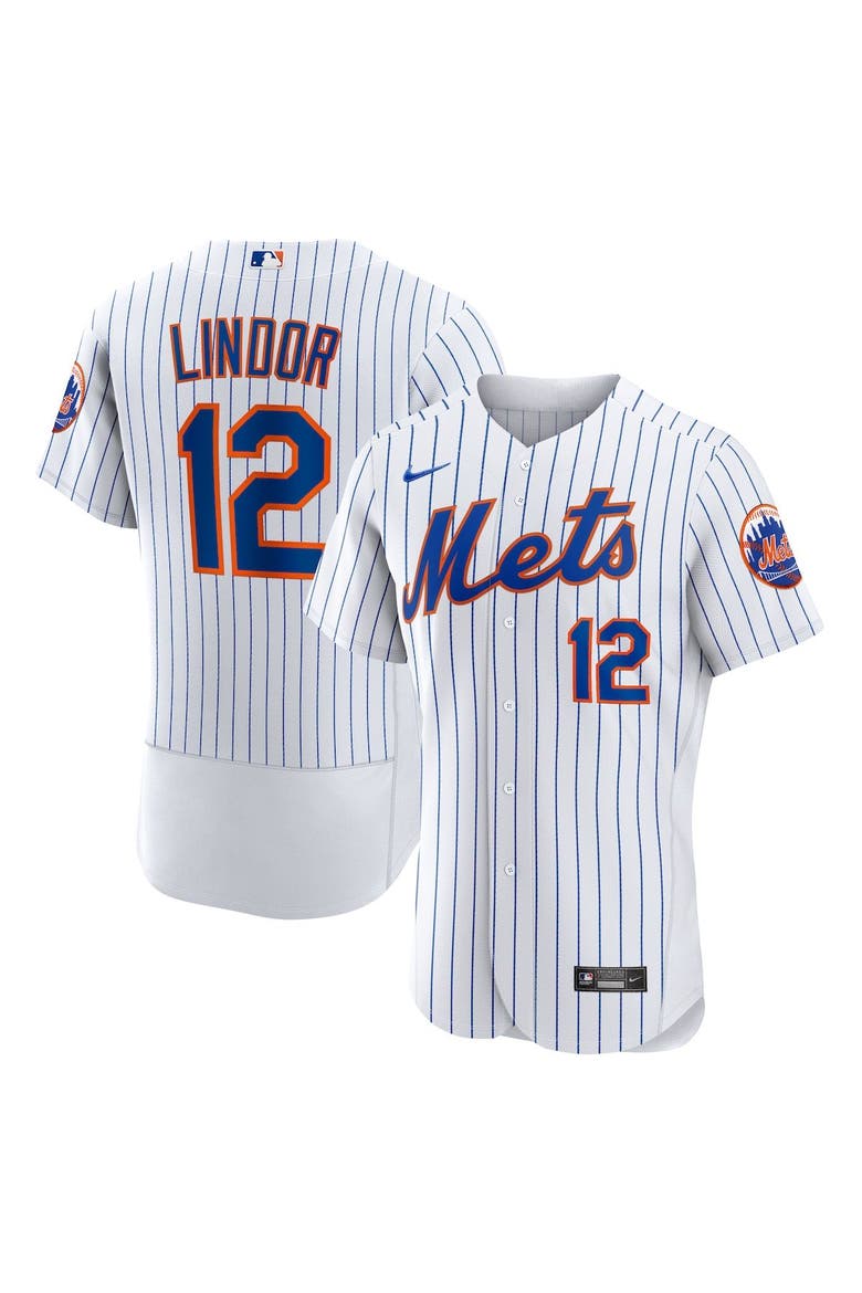 Men's Nike Francisco Lindor White New York Mets Home Authentic Player Jersey, Main, color, White