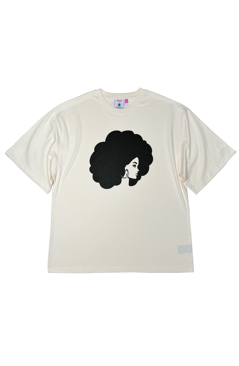 Cross Colours Barbie Silhouette T-Shirt, Main, color, Off White