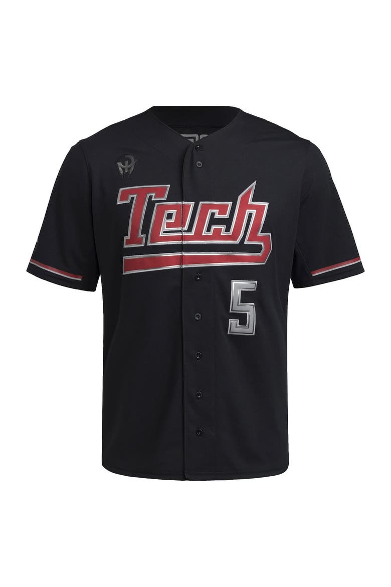Men's adidas Patrick Mahomes Black Texas Tech Red Raiders Replica Baseball Jersey, Alternate, color, Black