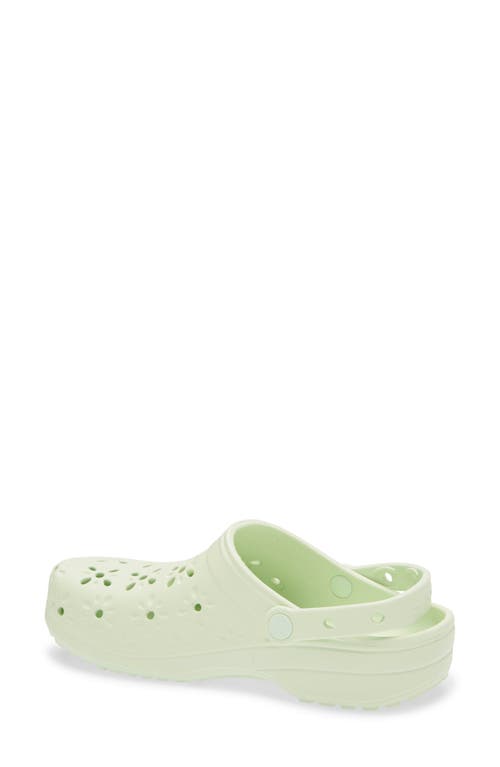 Crocs Classic Floral Cutout Clog In Jade Tint