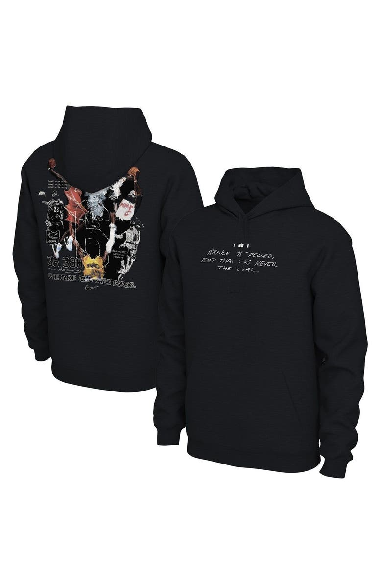 NIKE X LEBRON JAMES Men's Nike x LeBron James Black NBA All-Time Scoring Record Pullover Hoodie, Main, color, 