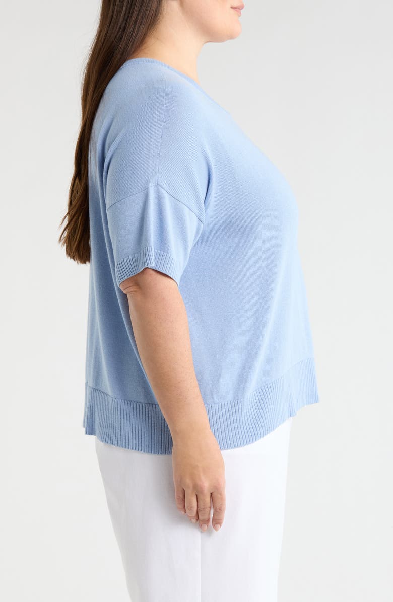 Eileen Fisher Crew Neck Knit Top, Alternate, color, Skylight