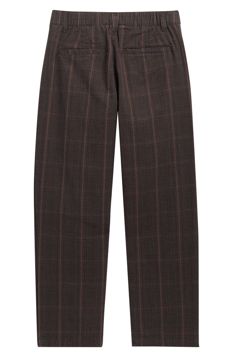 PacSun Kids' Sylas Plaid Stretch Cotton Pants, Alternate, color, Black