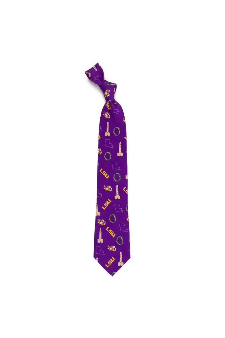 LSU Tigers Hometown Silk Tie, Main, color, Purple