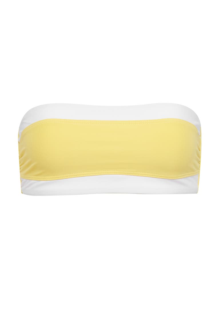 Blocked Charlotte Bandeau Bikini Top, Main, color, Limoncello