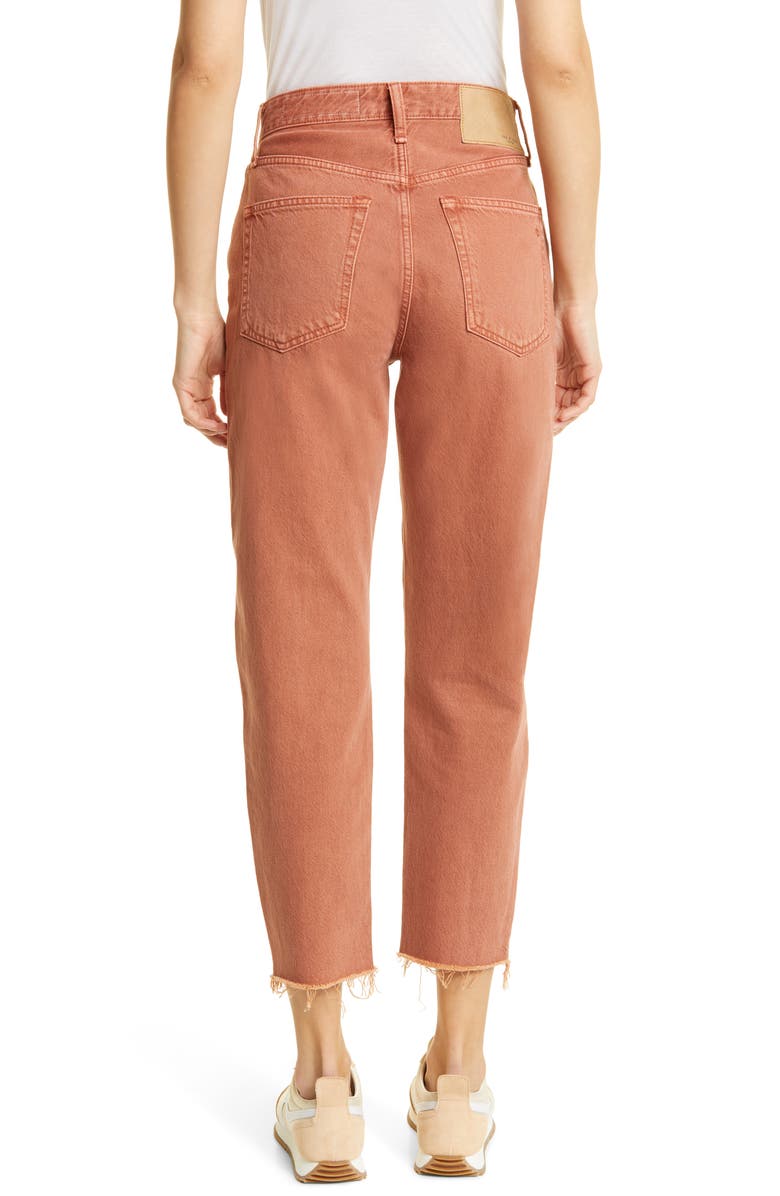 rag & bone Alissa High Waist Crop Barrel Leg Jeans, Alternate, color, 