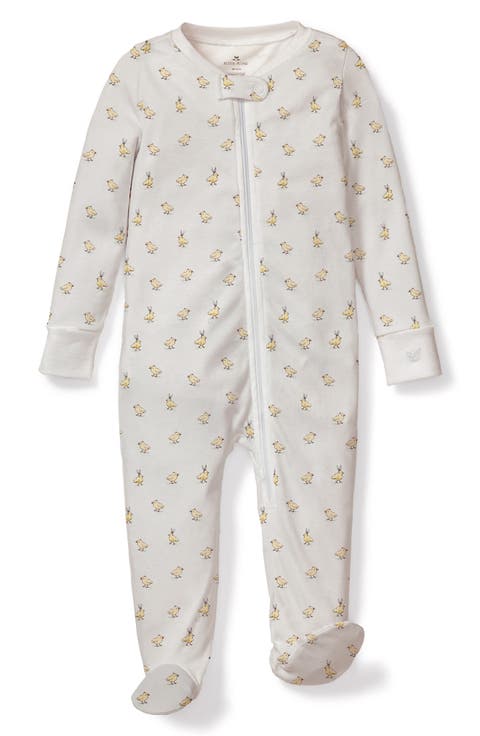 Print Pima Cotton Zip Footie (Baby)