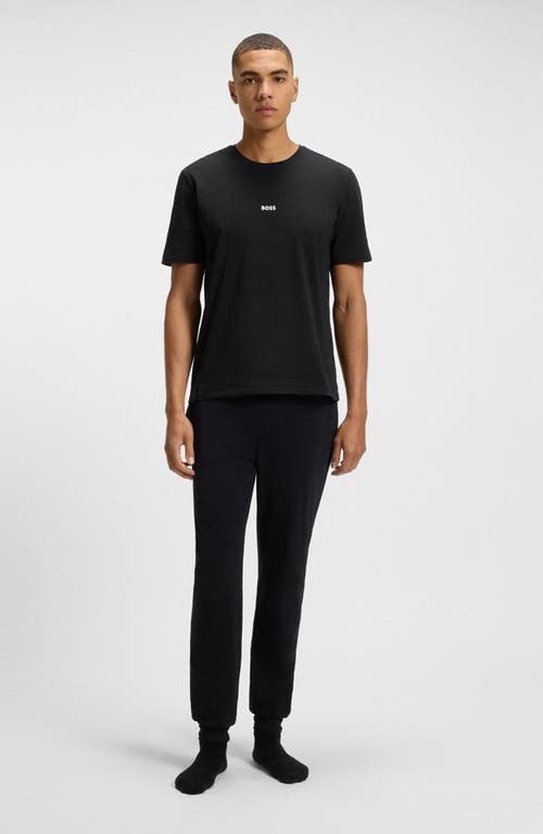 Hugo Boss Relax Mens Gift-boxed Pyjamas In Cotton With Logo And Monograms In Blue