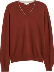 Lorenzo Uomo Tipped Merino Wool Sweater