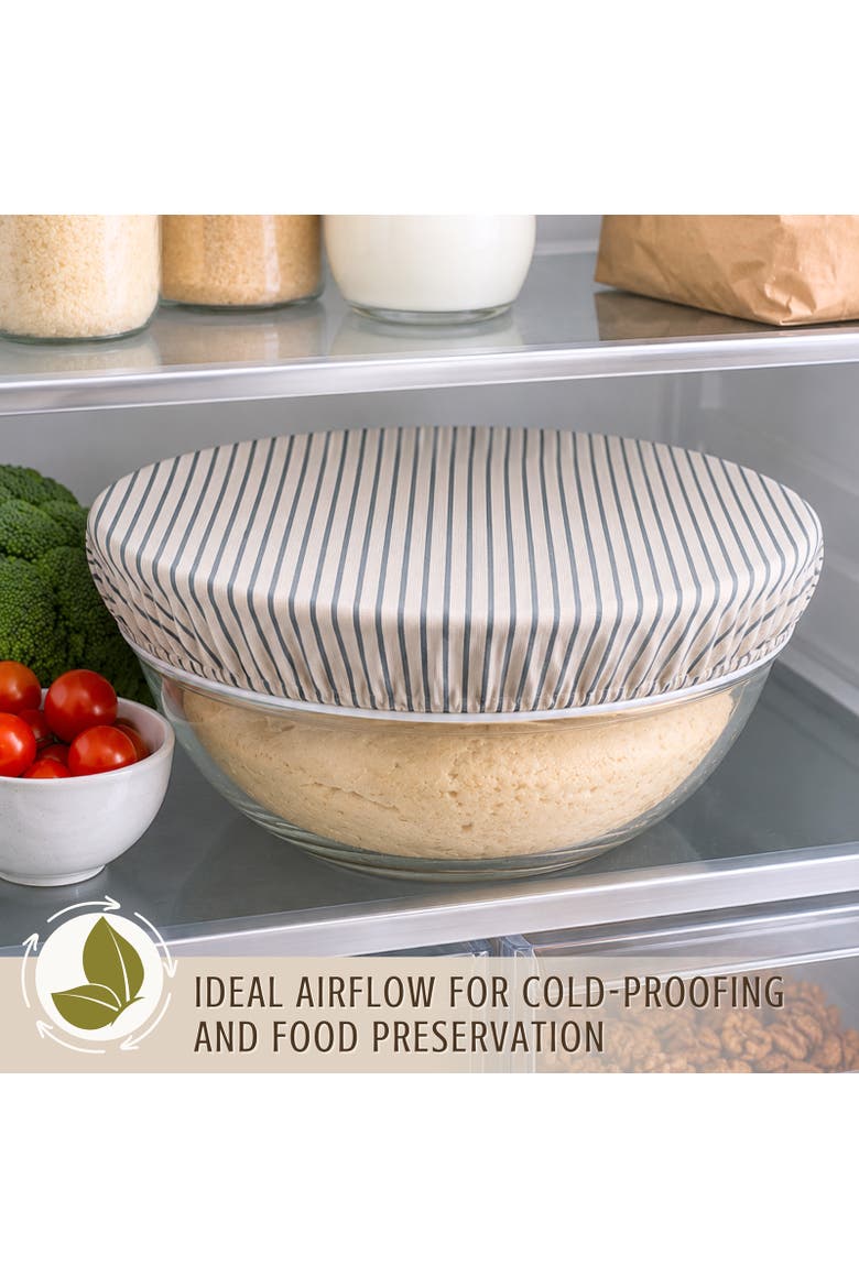 Beeswax Bowl Covers, Set of 2, X-Large 12", Organic Cotton, Alternate, color, Beige