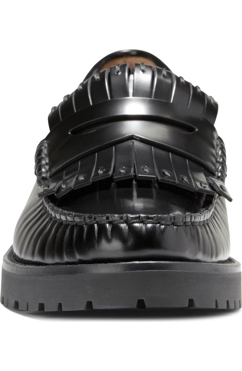 Cole Haan Treena Lug Sole Kiltie Loafer, Alternate, color, Black Box Leather