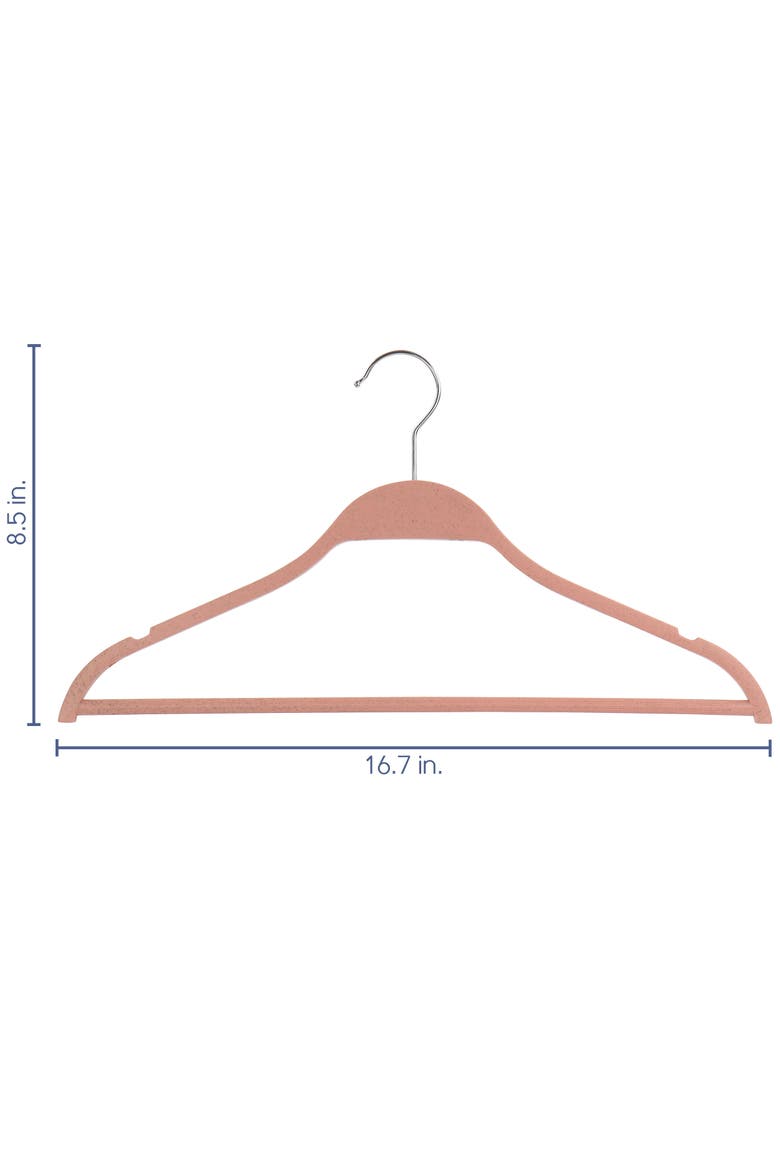 20 Piece Biodegradable Coat Hangers, Alternate, color, Pink