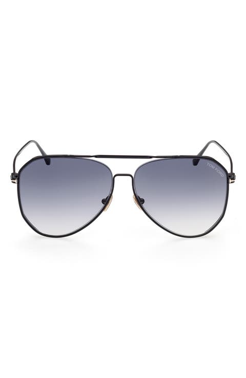 Charles-02 60mm Aviator Sunglasses