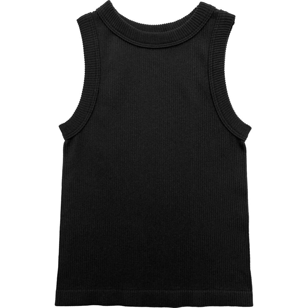 Suzette Collection Kids' Crewneck Rib Tank In Black
